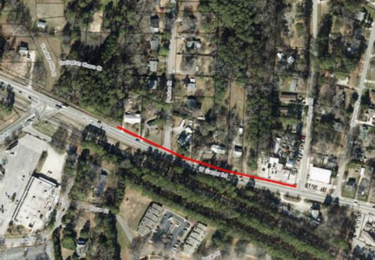 Garner Road Sidewalks Map