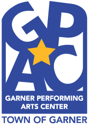 Garner Performing Arts Center Logo - Blue with yellow star