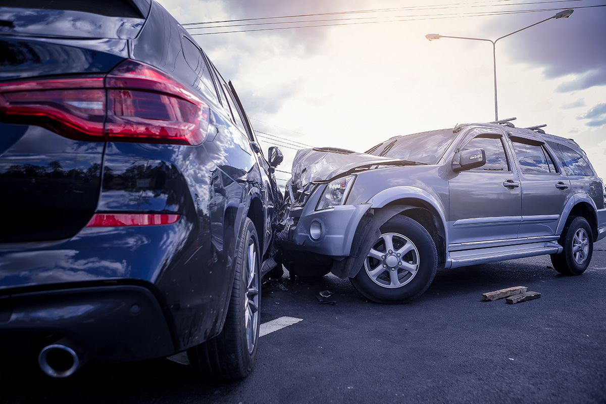 car crash stock image