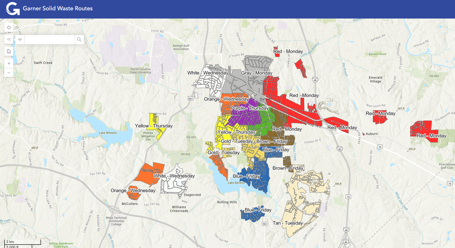 Solid waste map