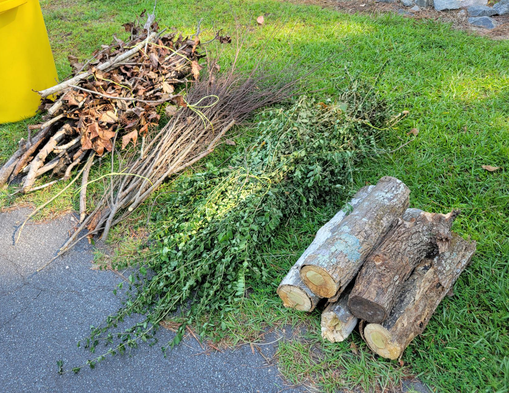 yard waste properly prepared