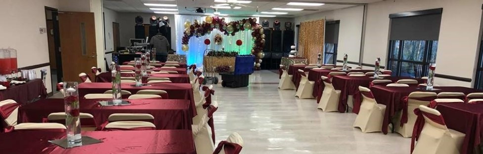 Senior Center Wedding Setup